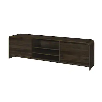 Front. New Classic Furniture - Mara Wood Walnut TV Stand - Brown.