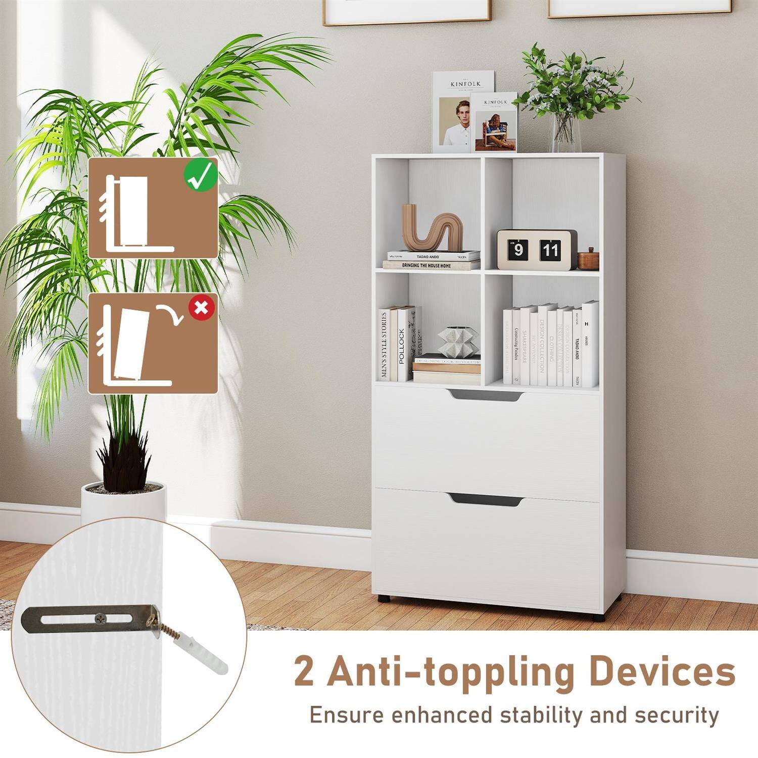 2 Anti-toppling Devices  
Ensure enhanced stability and security