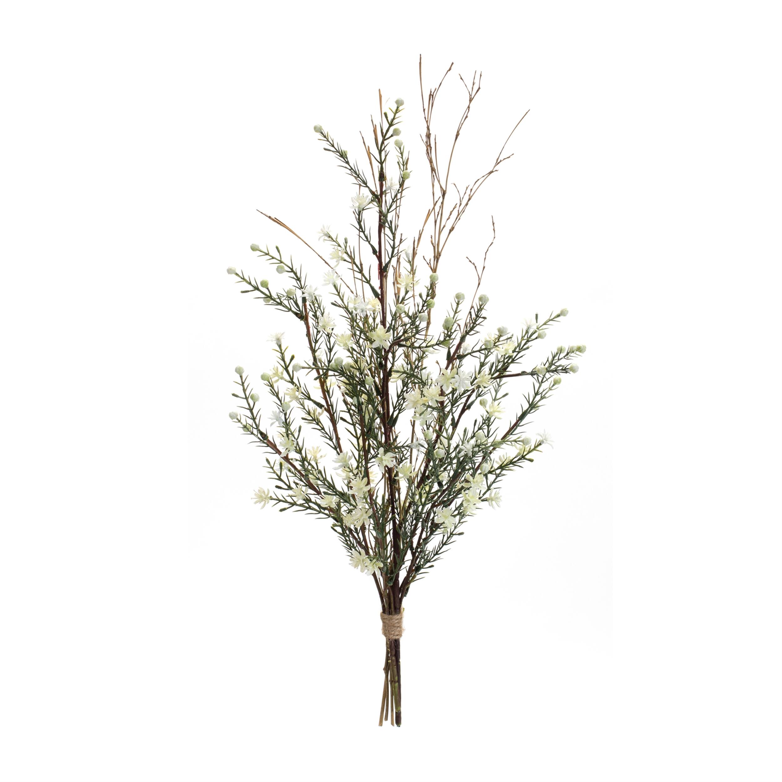 Angle. BreeBe - Leptospermum Floral Swag (Set of 2) - green, white.