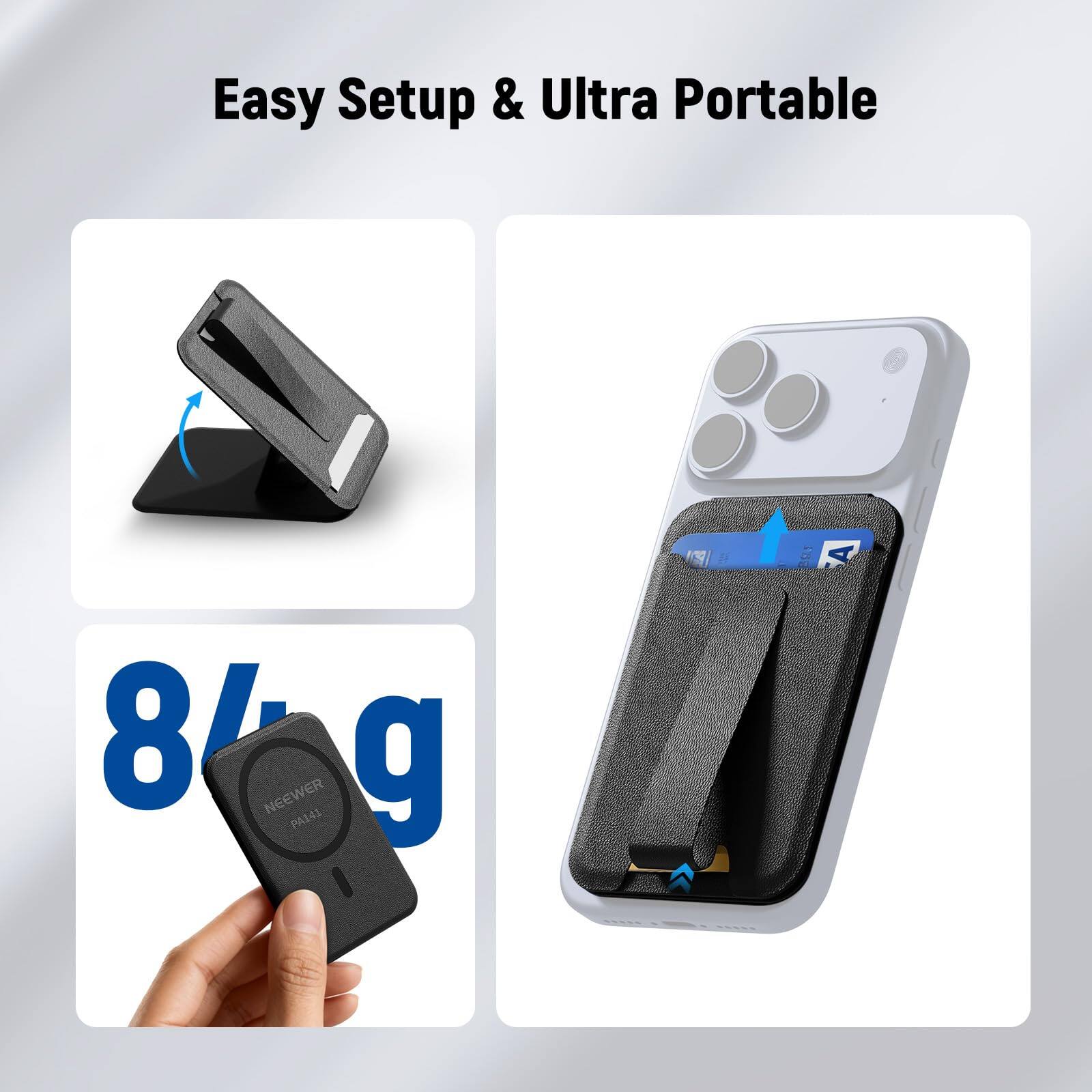 Easy Setup & Ultra Portable

8/4 g

NEEWER PA141