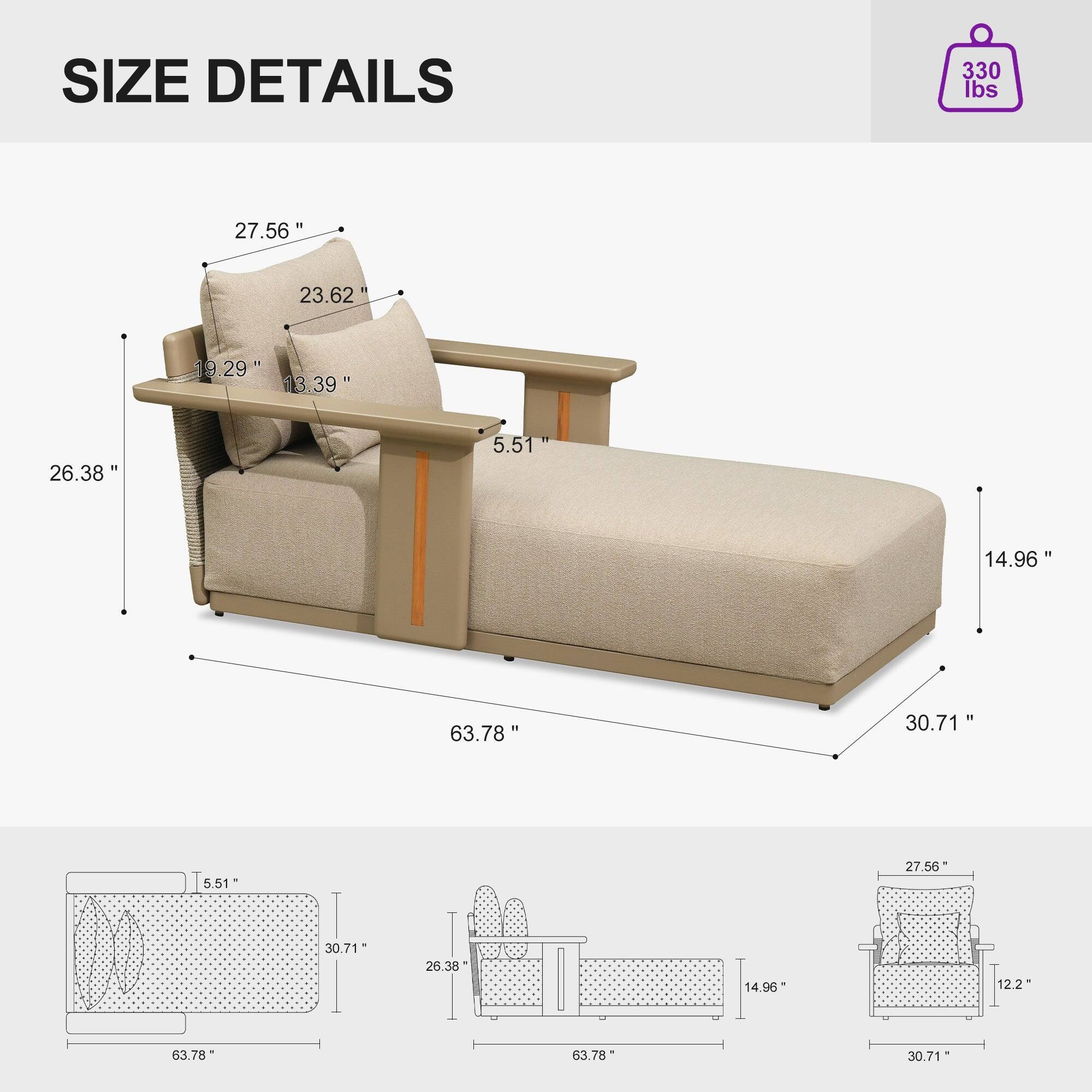SIZE DETAILS

- 330 lbs
- 27.56"
- 23.62"
- 19.29"
- 13.39"
- 26.38"
- 5.51"
- 14.96"
- 63.78"
- 30.71"
- 5.51"
- 27.56"
- 30.71"
- 26.38"
- 14.96"
- 12.2"
- 63.78"
- 63.78"
- 30.71"