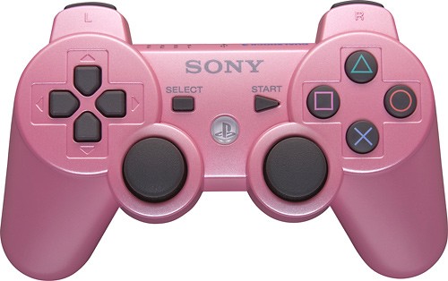 pink playstation controller
