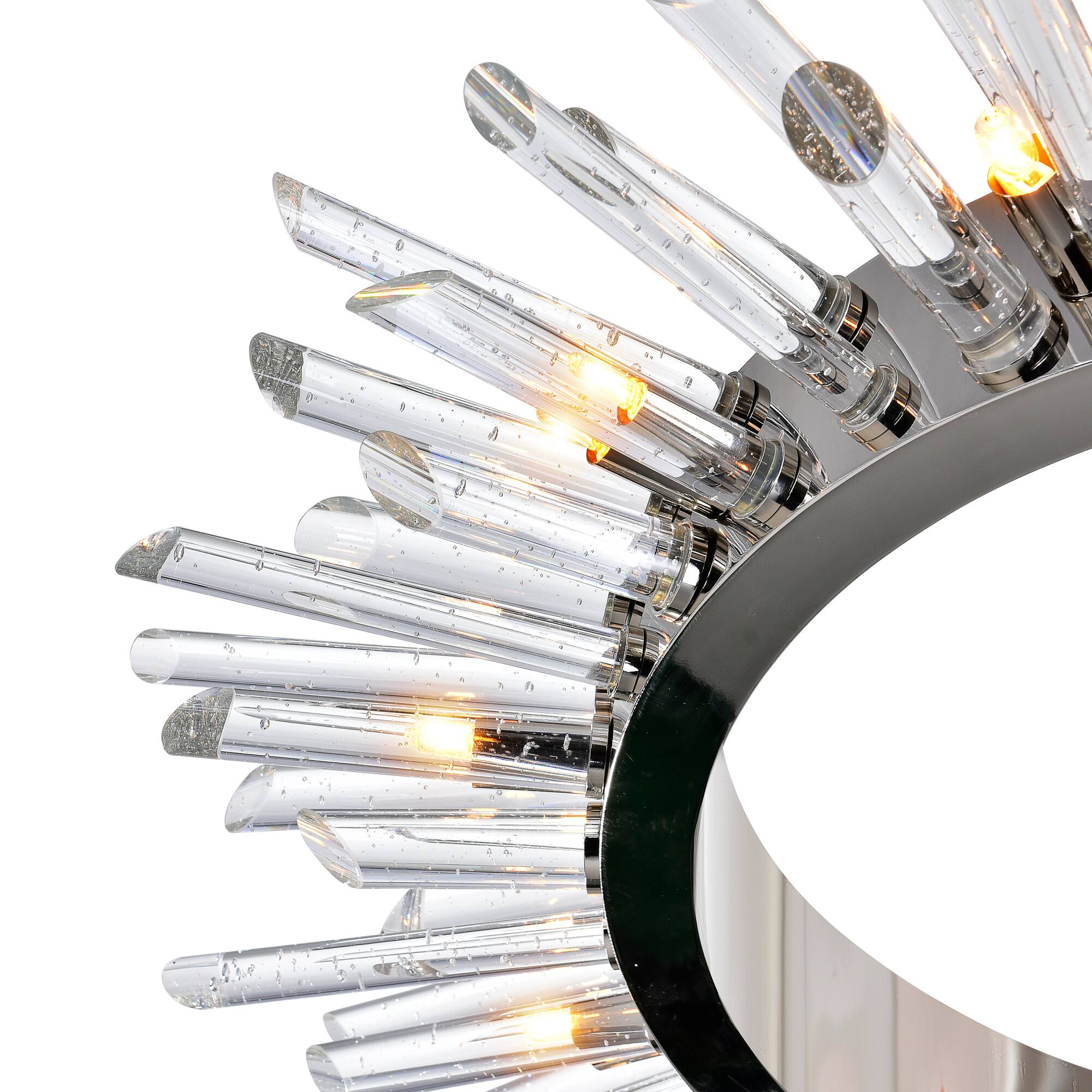 Back. CWI Lighting - Thorns 12 Light Chandelier With Polished Nickel Finish - Polished Nickel.