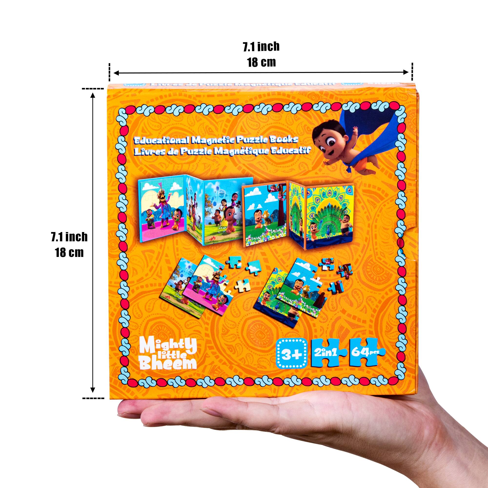 7.1 inch 18 cm Educational Magnetic Puzzle Books  
Livres de Puzzle Magnétique Educatif  
7.1 inch D 18 cm Mighty Little Bheem  
3+ 2in1 64