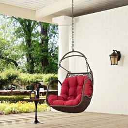 Arbor Outdoor Patio Swing Chair Without Stand by Modway - Red