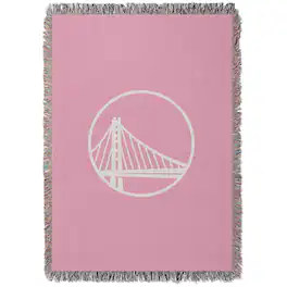 Chad & Jake - Golden State Warriors Woven Blanket - Pink