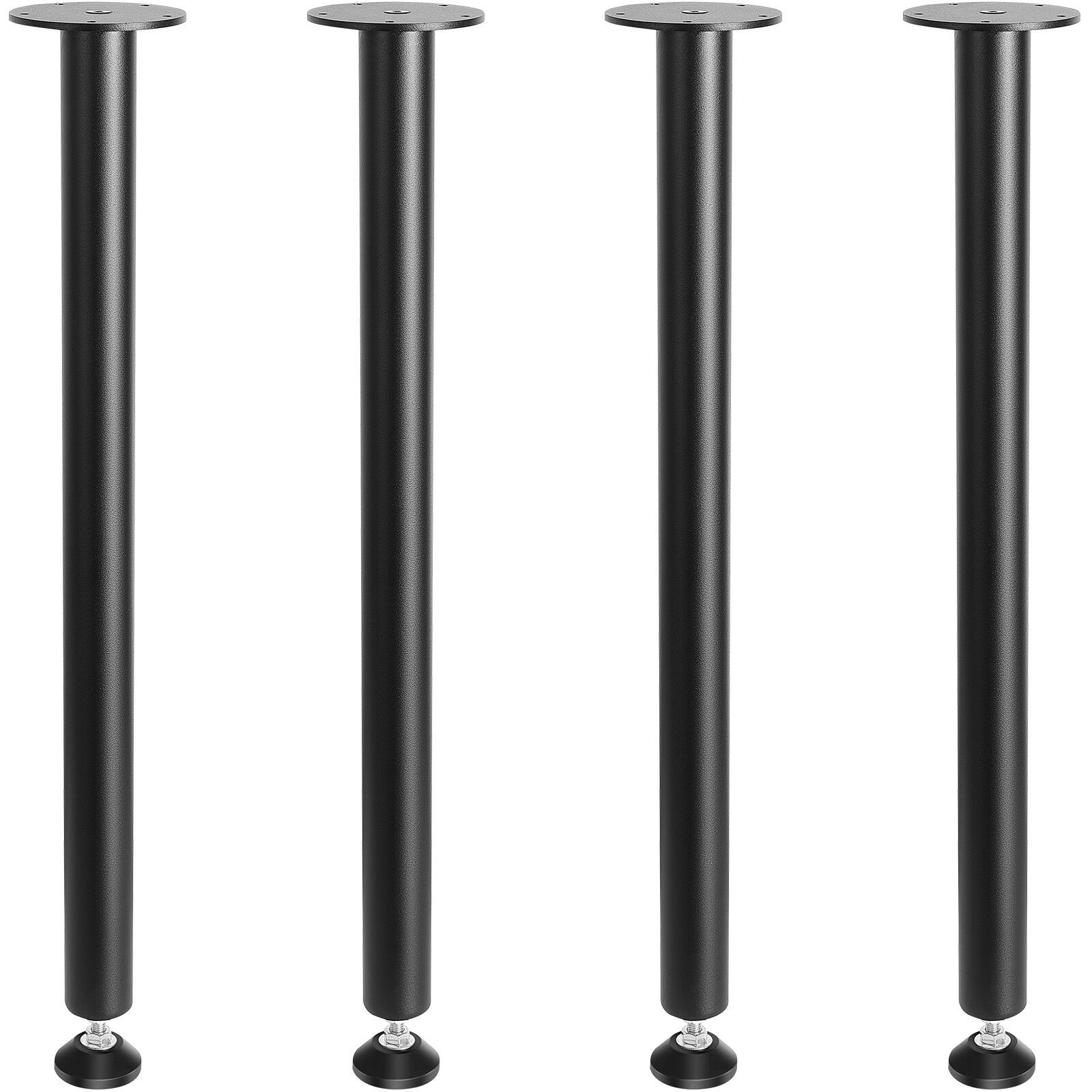 Alt View 5. VEVOR - 28 Inch Adjustable Desk Legs, Reinforced Steel Office Table Furniture legs Set of 4 for DIY - Black.