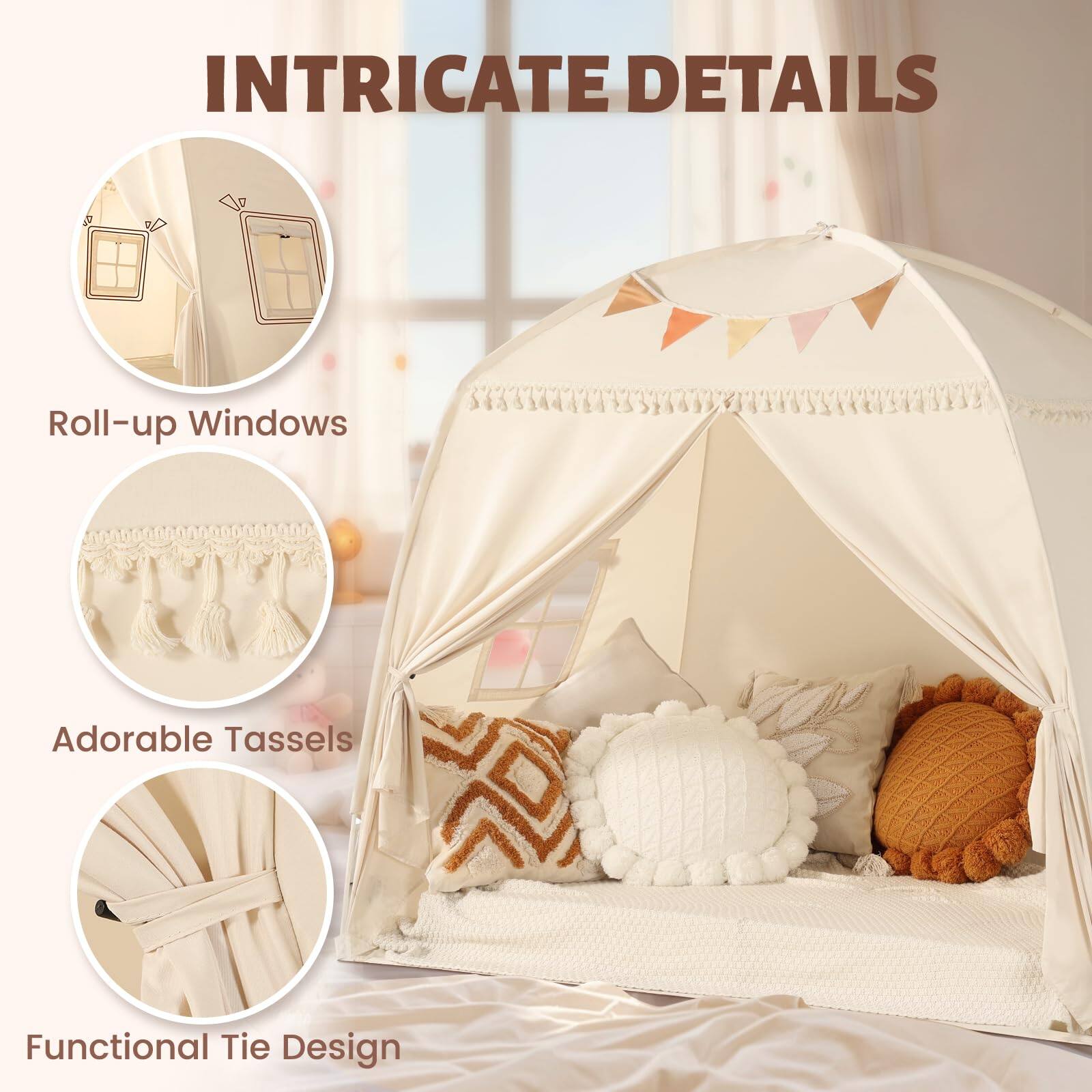INtricate Details

- Roll-up Windows
- Adorable Tassels
- Functional Tie Design