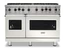 Front. Viking - 5-Series Gas Open Burner Range - Pure White.
