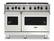 Front. Viking - 5-Series Gas Open Burner Range - Pure White.