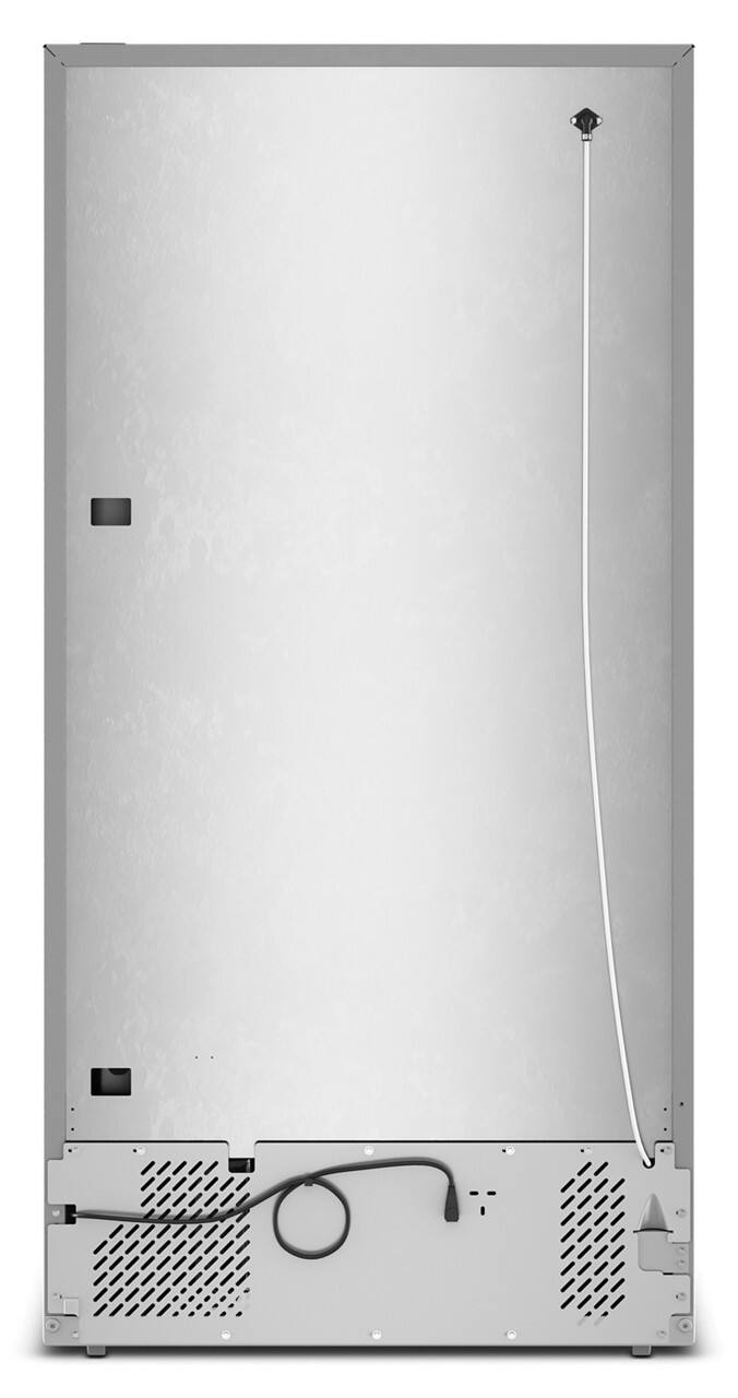 Back. Maytag - 21 Cu. Ft. Top-Freezer Refrigerator with Factory-Installed Ice Maker - Fingerprint-Resistant Stainless Finish.