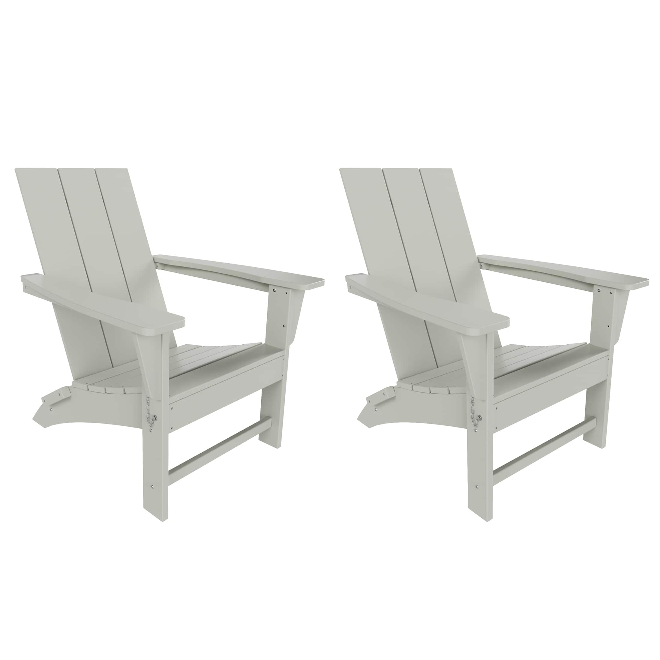 WestinTrends - Ashore Modern Outdoor Folding Adirondack Chair (Set of 2) - Sand price history on PriceWatchPro