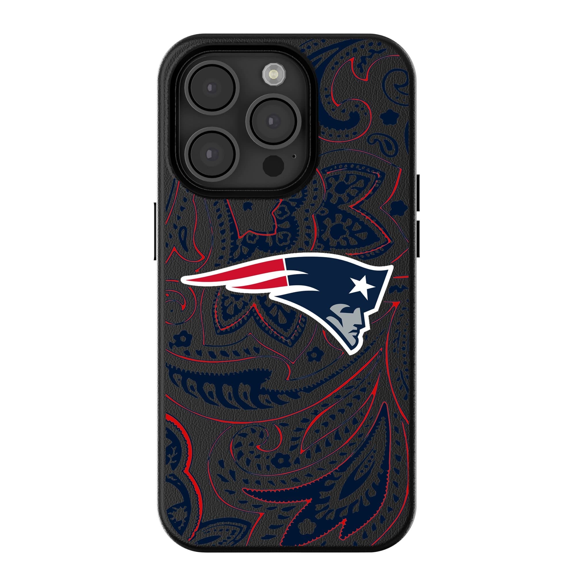 Keyscaper - NFL - New England Patriots - Paisley iPhone Magnetic Bump Case - 16 - Black