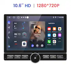 10.6" HD | 1280*720P
6:13 PM
Navi
0 km/h
06:13
Friday
Music
UNKNOWN
UNKNOWN
Application
YouTube
File Manager
ImageScan
Video
Play Store
Radio
Bluetooth
Chrome
DVR
REC