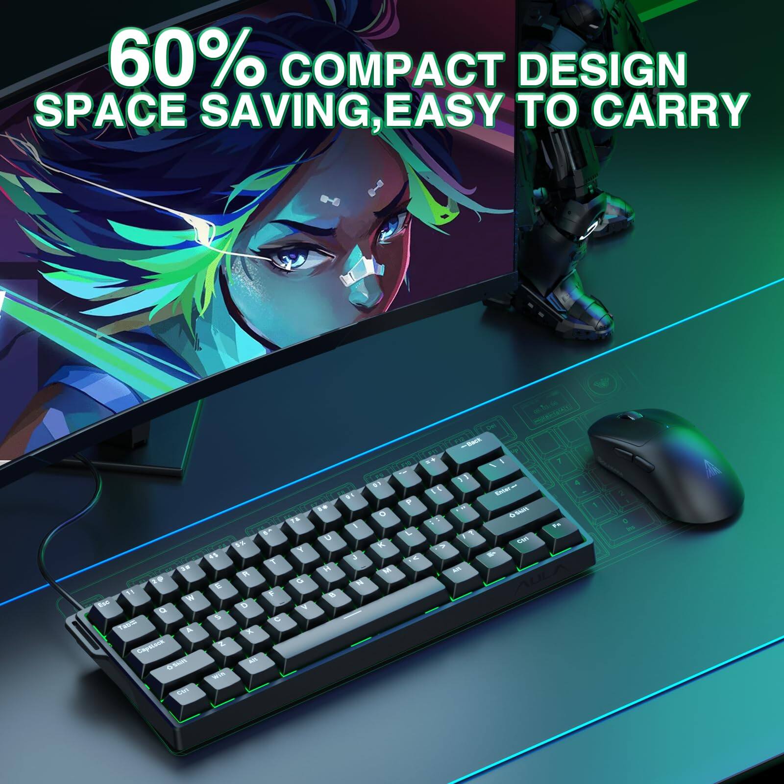 60% COMPACT DESIGN SPACE SAVING, EASY TO CARRY