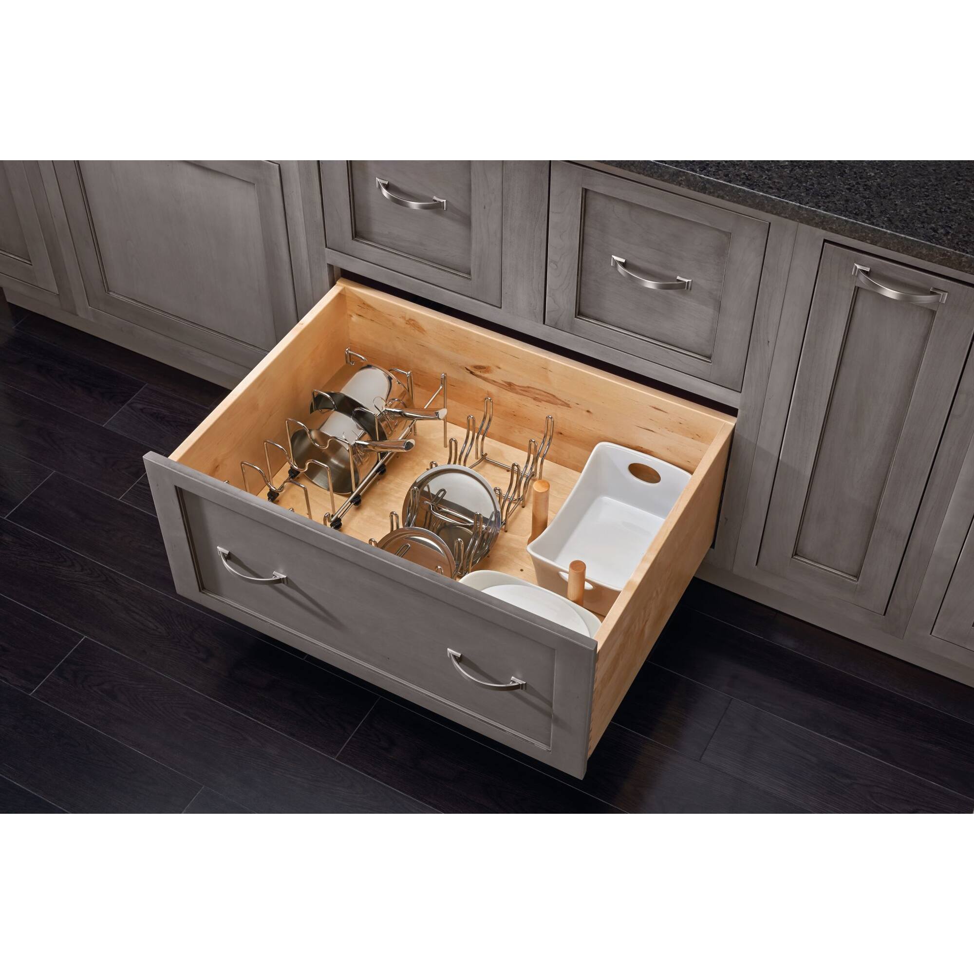 Alt View 5. Rev-A-Shelf - Rev-A-Shelf 39x21" Trimmable Pegboard Drawer Organizer with 16 Pegs, 4DPS-3921 - Natural Brown.