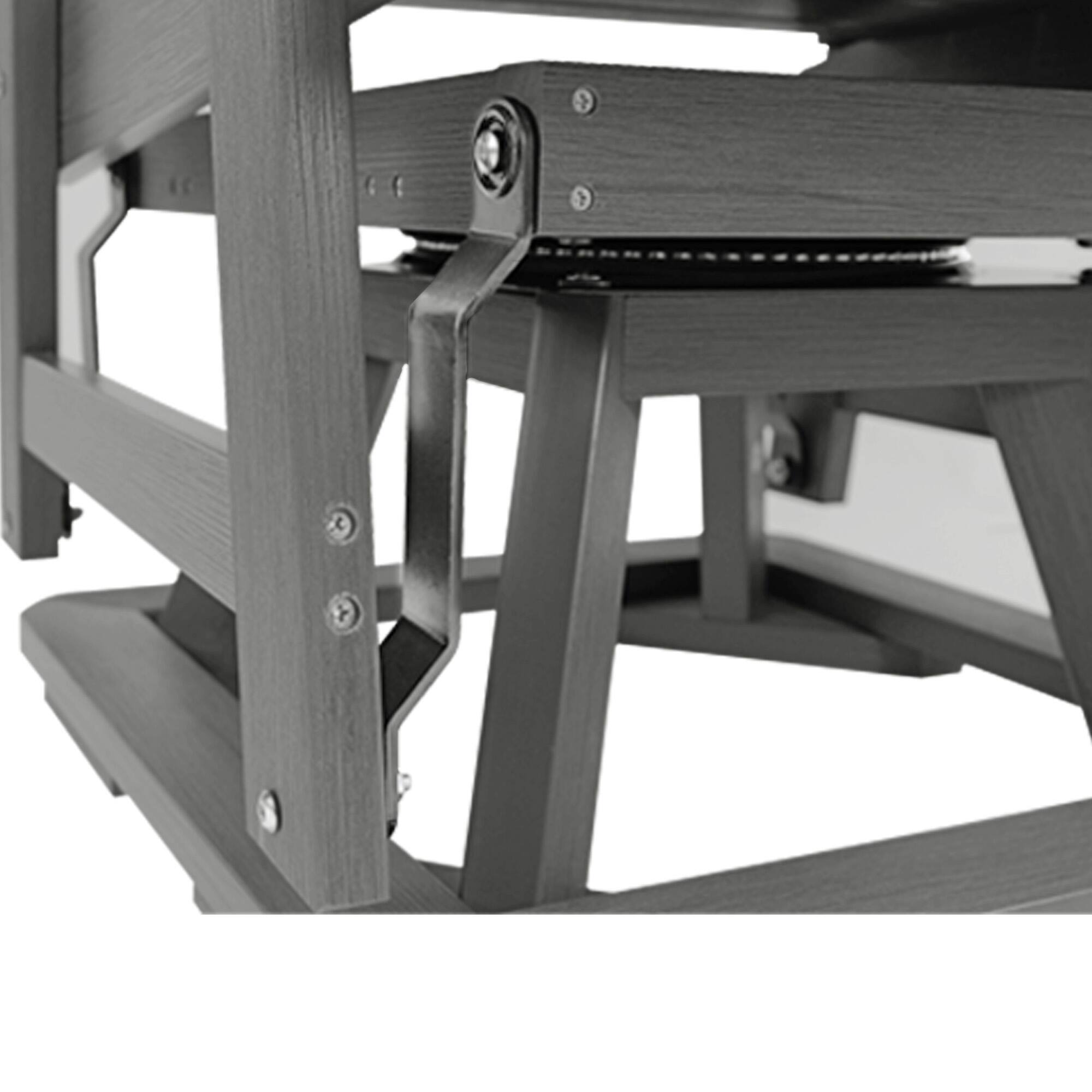 Alt View 7. Fortune Candy - HIPS Swivel Patio Glider, Poly Lumber Weather Resistant Outdoor Chair, for Patio, Porch, Yard - Deep Gray.