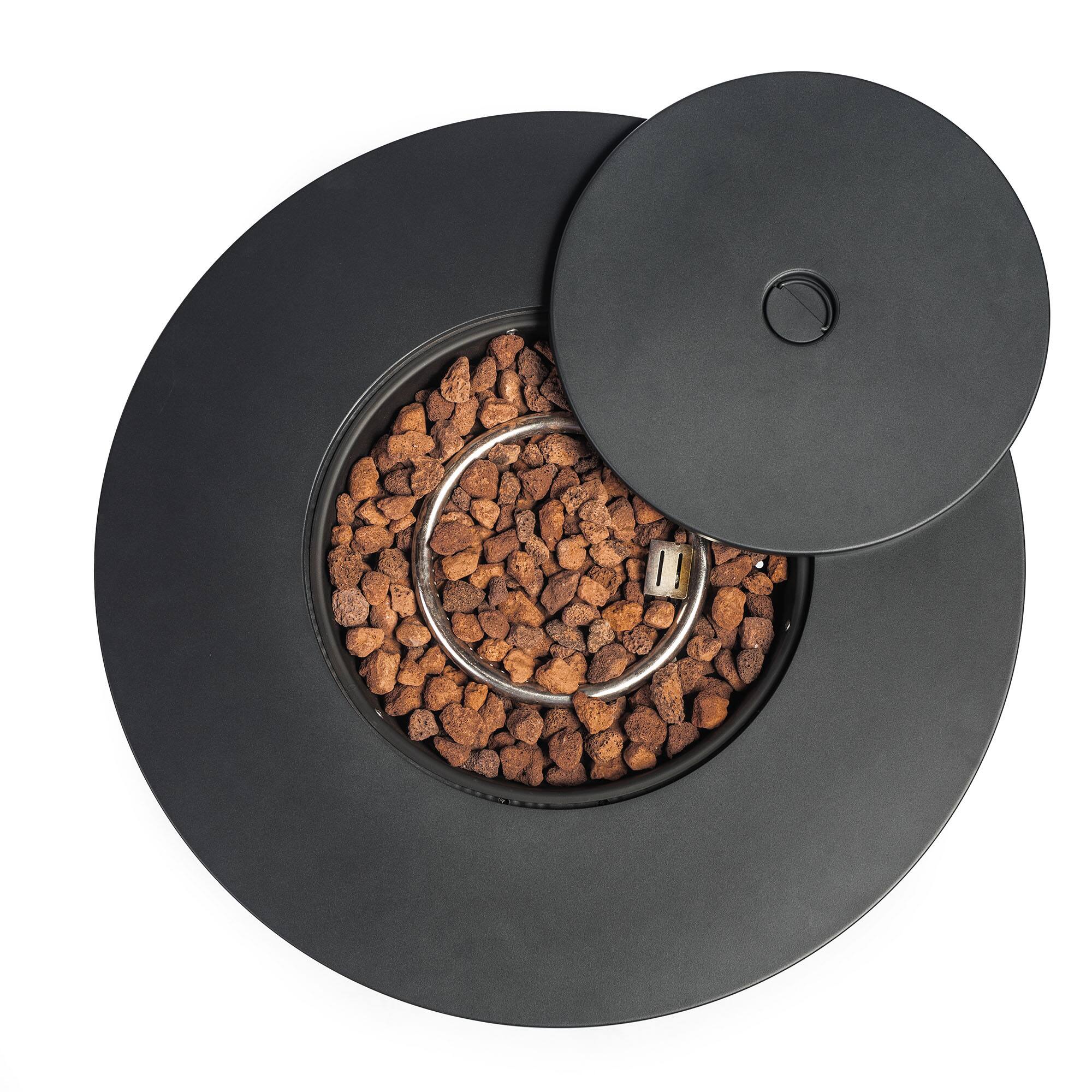 Alt View 1. Aukfa - 30" Propane Gas Fire Pit Table - 50000 BTU Round Steel Fire Pit for Patio Deck & Courtyard.