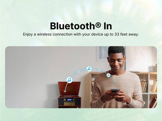 Bluetooth® In

Enjoy a wireless connection with your device up to 33 feet away.