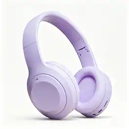 PRIMEPLUS - M5 Wireless Over-Ear Headphones with Bluetooth 5.3, ENC Noise Cancellation, 10H Battery Life, Foldable Design - Purple