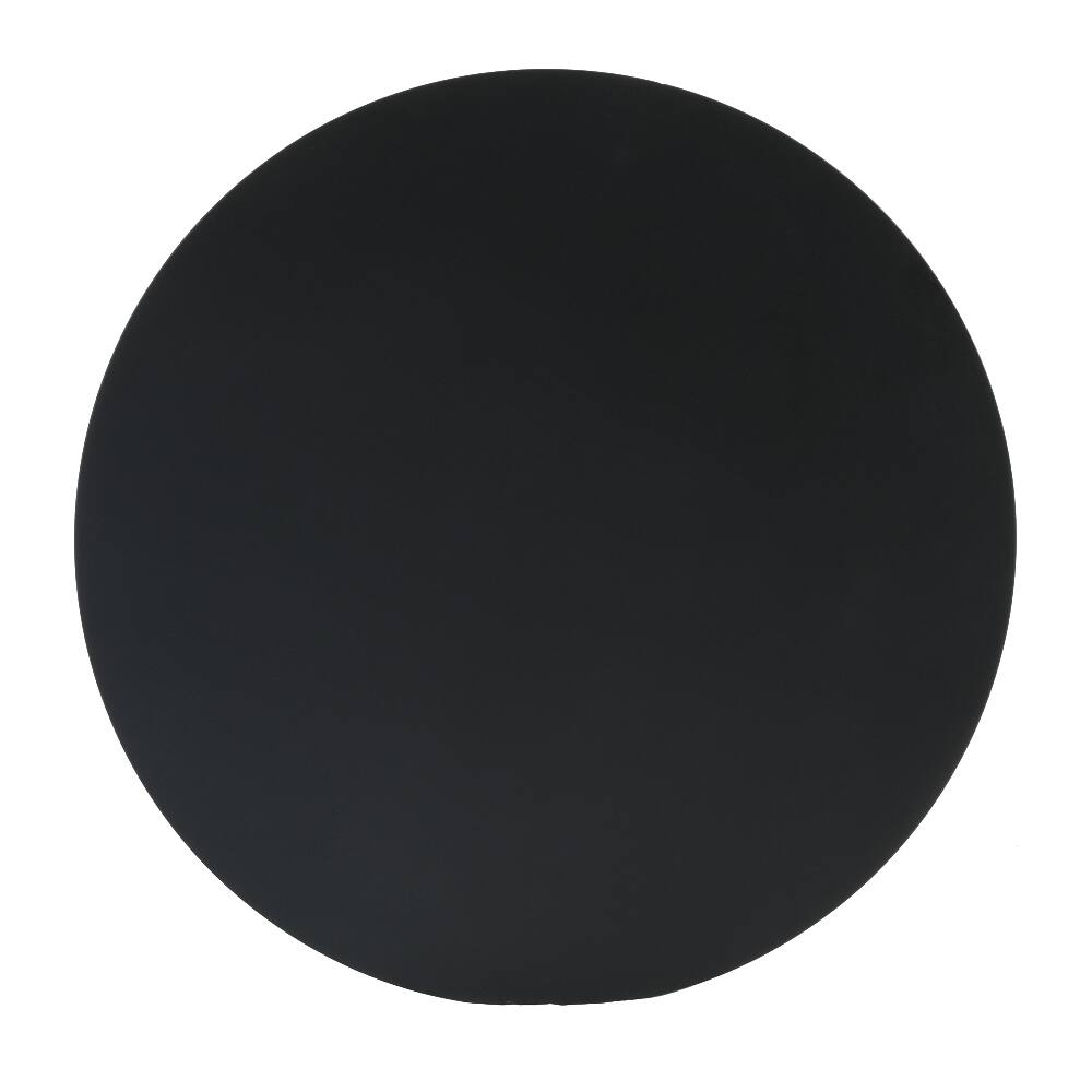 Alt View 6. Loheer - Loheer Round Side Table 3-Tier Metal End Table with Sliding Door Cabinet Matte Black Nightstand for Small Spaces - Black.