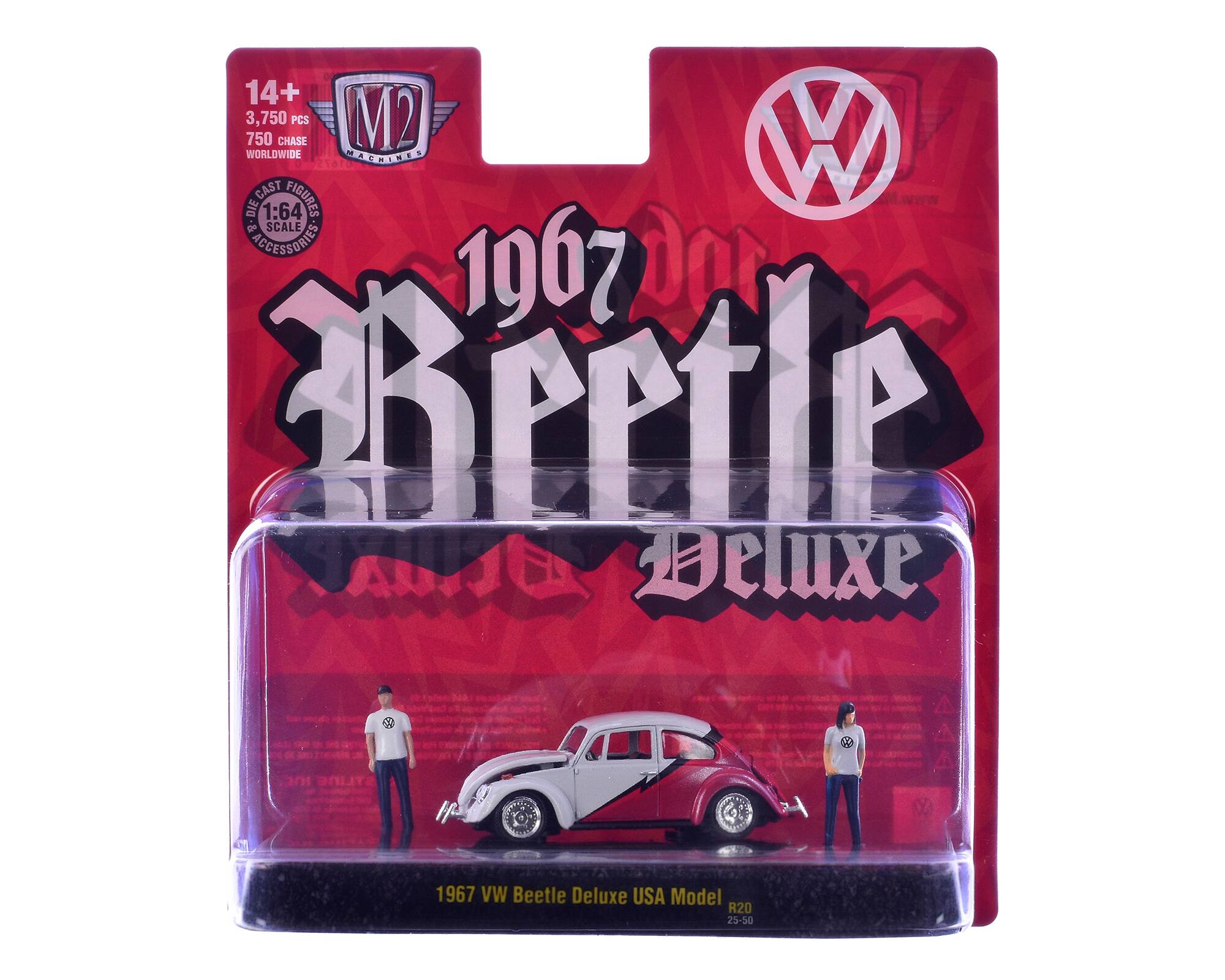 14+ 3,750 PCS 750 CHASE WORLDWIDE M2 W 1:64 SCALE VACCAST FIGURES & ACCESSORIES 1967 VW Beetle Deluxe USA Model R20