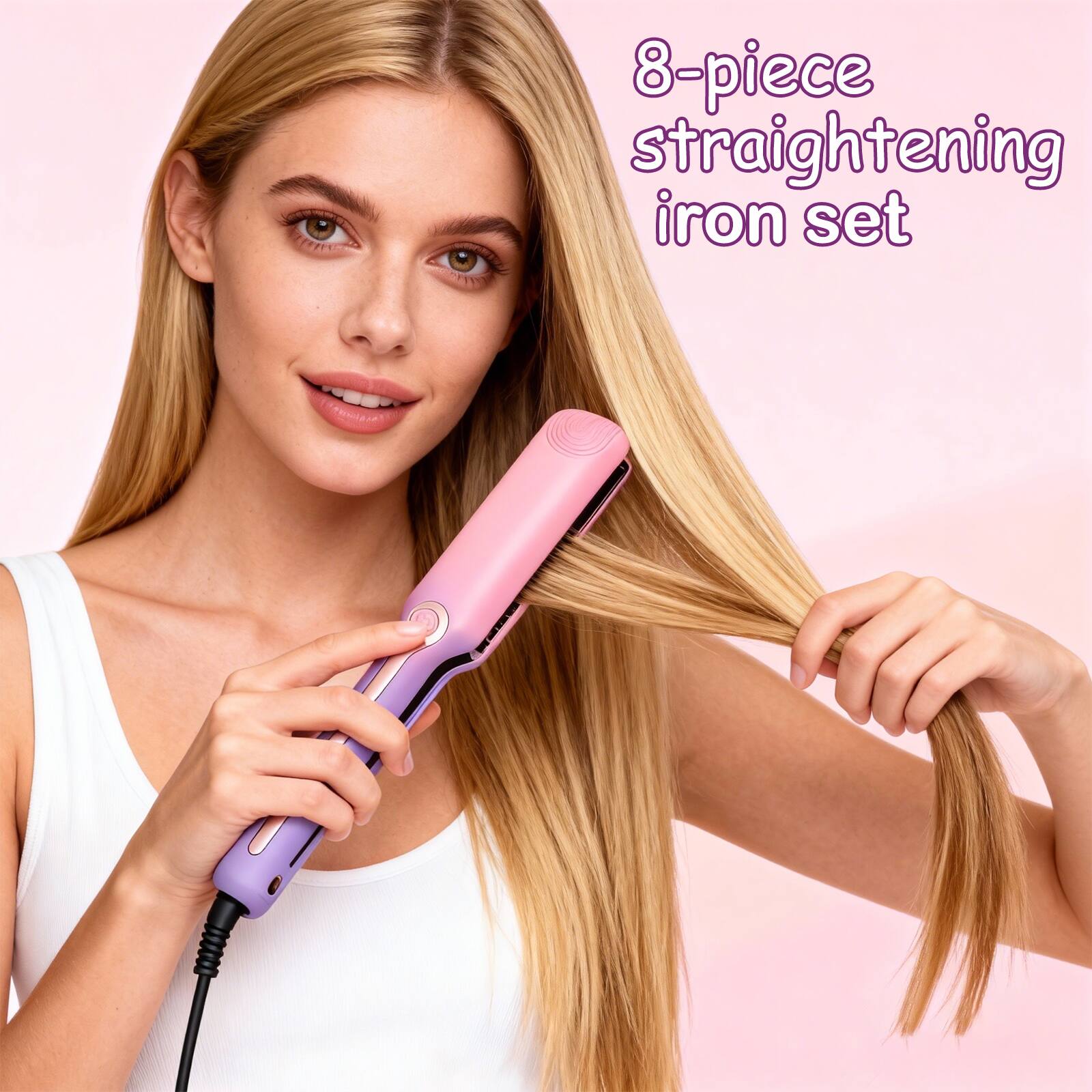 8-piece straightening iron set