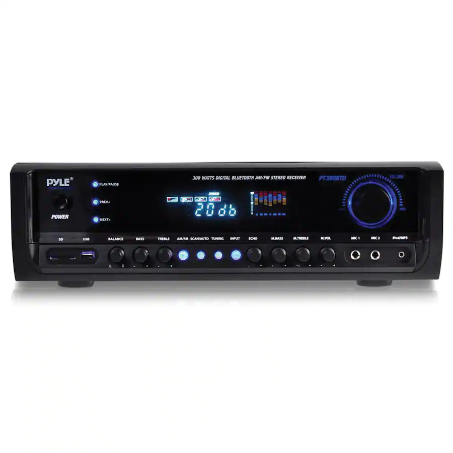 PYLE Digital Home Theater 300W 4 channel Bluetooth Stereo Receiver ...