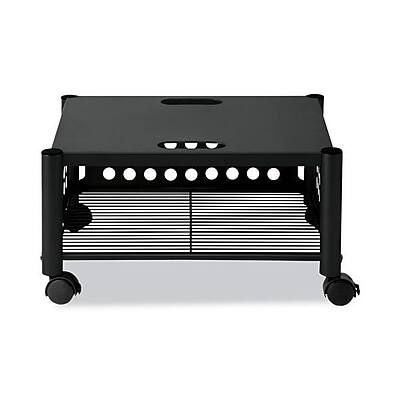 Alt View 2. Vertiflex - Metal Mobile Printer Stand with Lockable Wheels - Black.