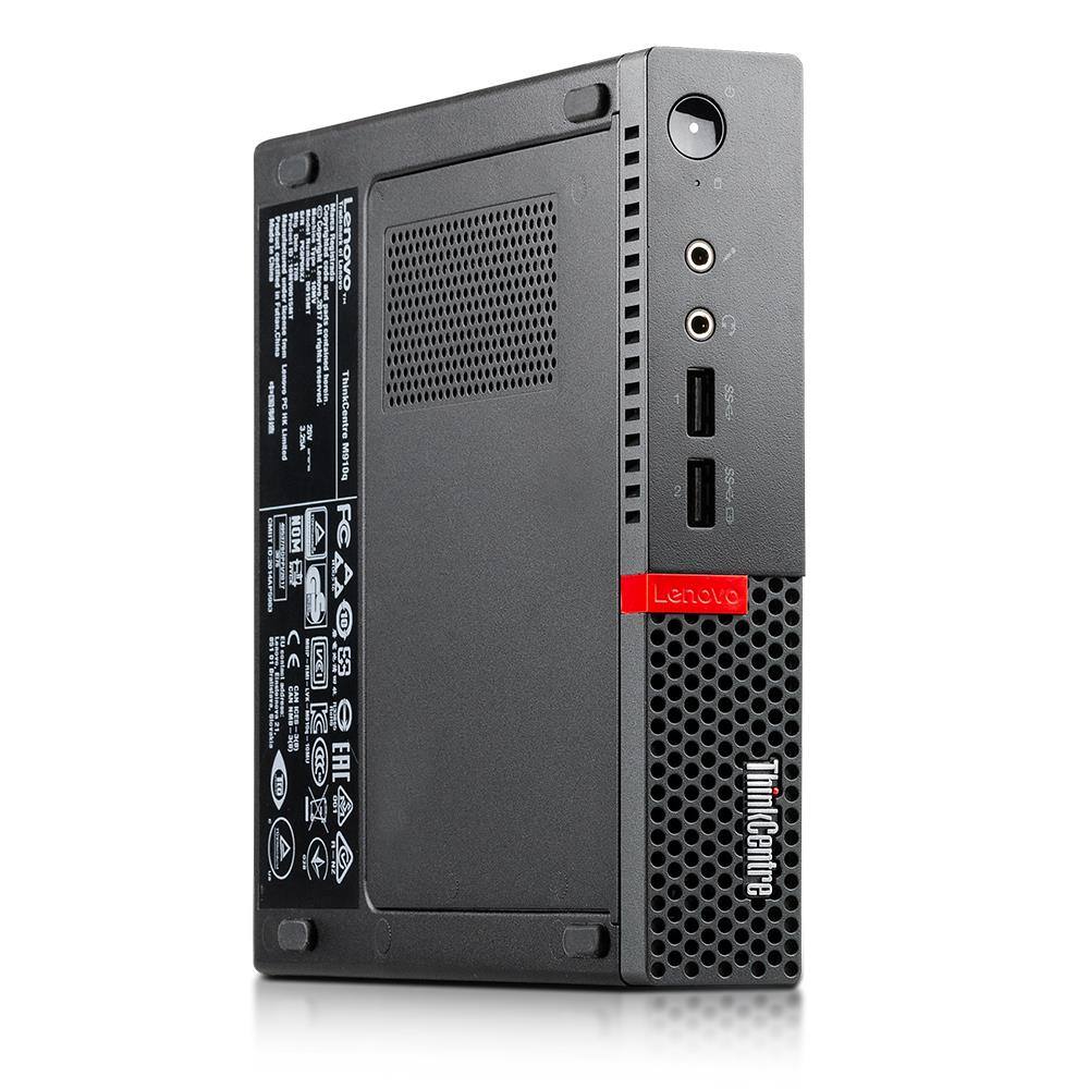 Lenovo ThinkCentre M90q  
Intel Core i3-4150  
2.6 GHz  
4 GB DDR3  
500 GB HDD  
DVD-ROM  
Windows 8.1 Pro  
3 Year Warranty  
Power Consumption: 60W  
Dimensions: 170 x 330 x 330 mm  
Weight: 4.5 kg  
RoHS Compliant  
CE Mark  
FCC Compliance  
UL Listed  
TUV Rheinland  
Energy Star  
EPEAT Silver  
Recyclable Packaging  
Lenovo Support  
ThinkCentre