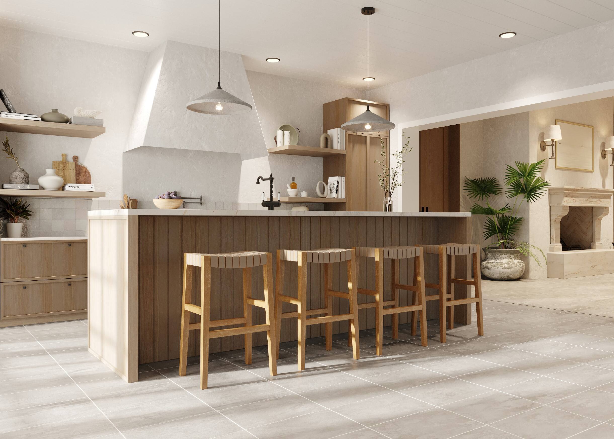 Alt View 5. Maven Lane - 31" Emerson Bar Stool In Weathered Natural Wood Finish With Vegan Leather Seat - Weathered Natural.