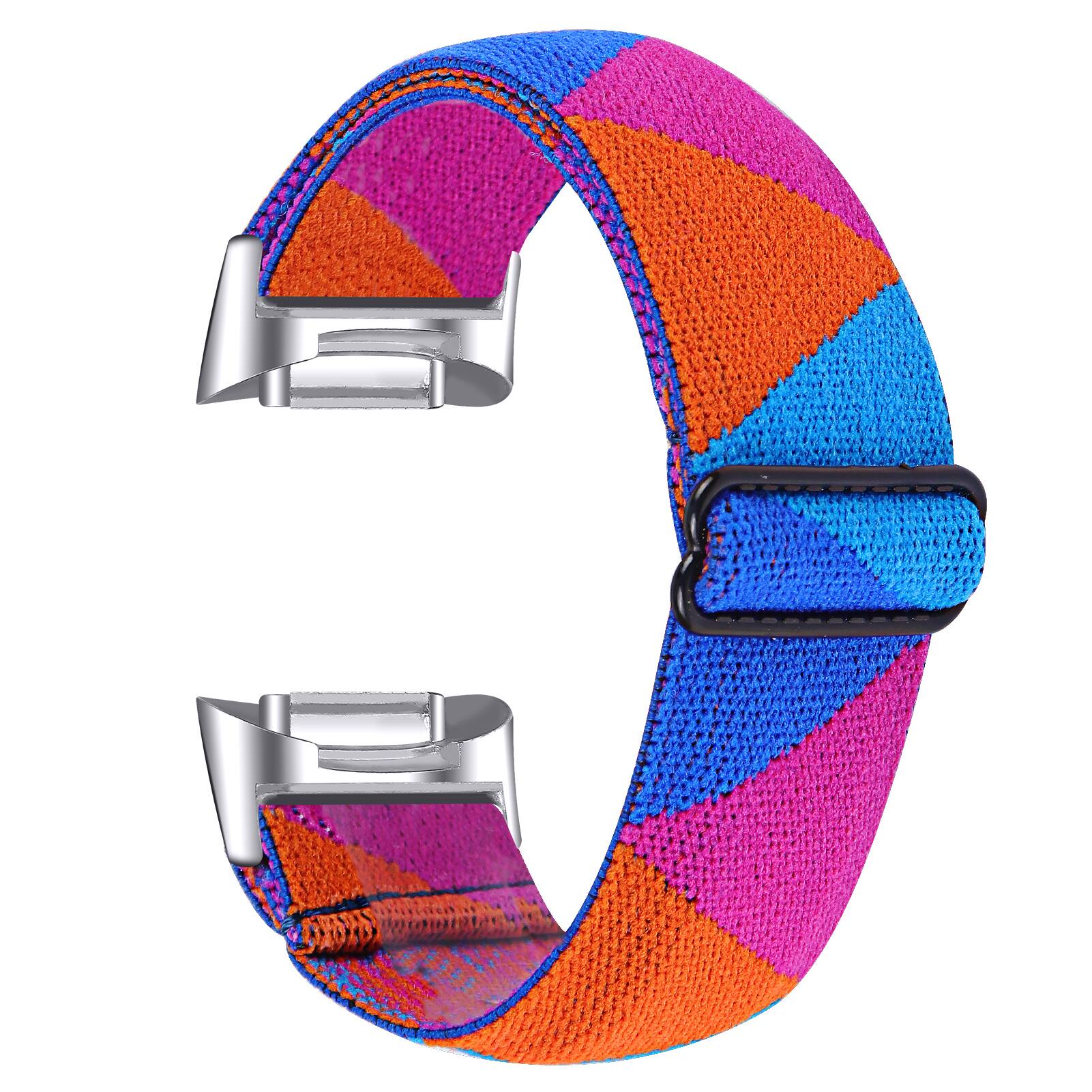 StrapsCo - Pattern Comfort Stretch Band Nylon Watch Strap For Fitbit Charge 6 - 80s Geometric price history on PriceWatchPro