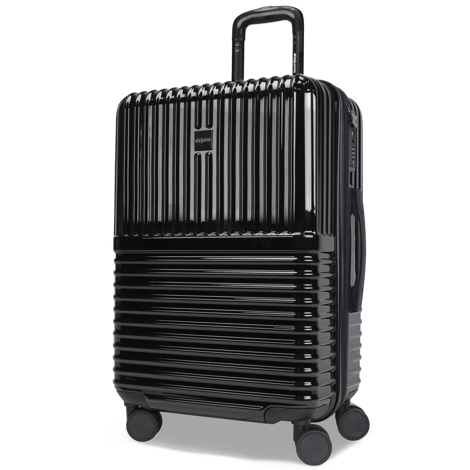 World Traveler - Dejuno Tonal 24-Inch Polycarbonate Spinner Luggage - Onyx