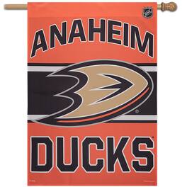 WinCraft - Anaheim Ducks 28" x 40" Wordmark Single-Sided Vertical Banner - Multicolor
