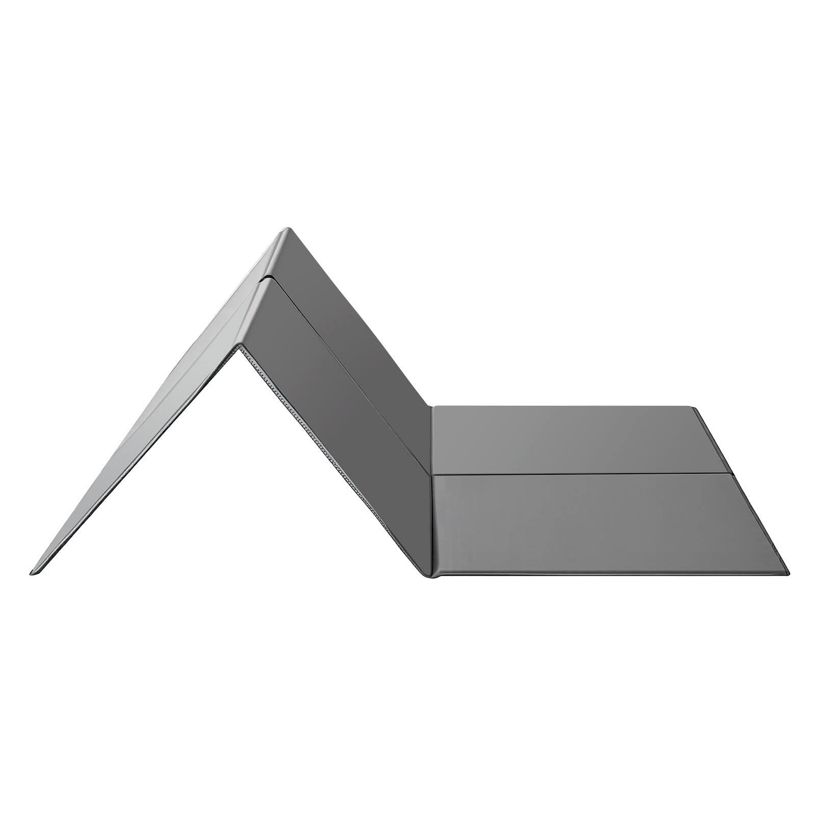 Alt View 5. VEVOR - Bunkie Board, Full Size 75.6 x 54.3 in, Foldable Bed Board Under Mattress with Hook-and-Loop Straps, PP Core - Gray.