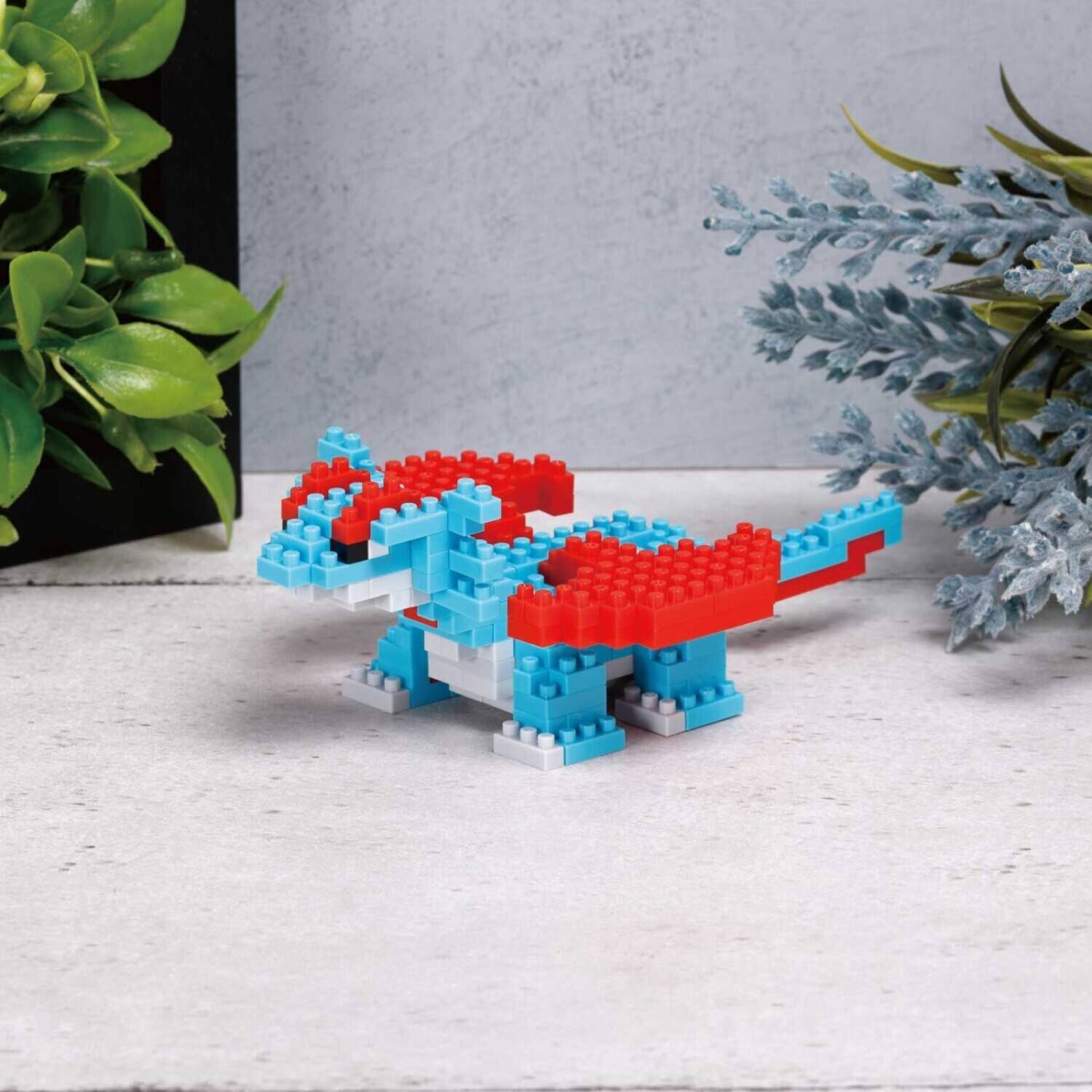 Alt View 3. Bandai - Nanoblock - Pokemon Series - Salamence Building Kit   - COLLECTIBLES - Multicolor.