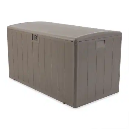 Front. Plastic Development Group - Plastic Development Group 130 Gallon Resin Outdoor Patio Storage Deck Box, Gray - Driftwood.