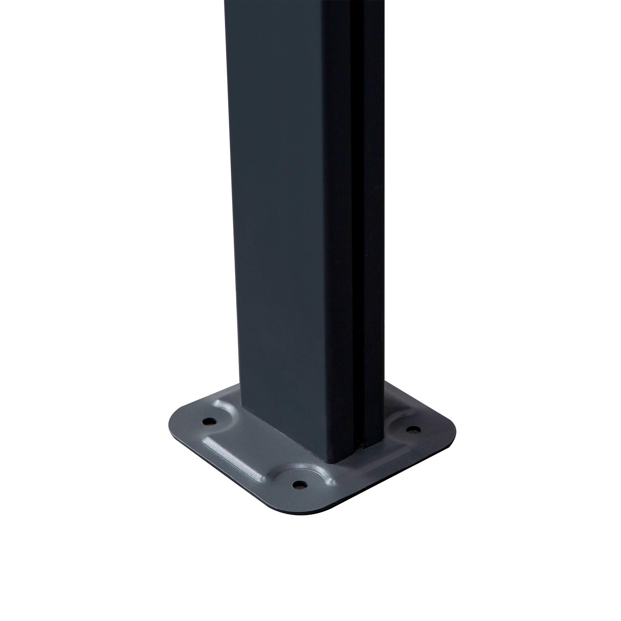 Alt View 8. Outsunny - 16.5' x 10' Outdoor Polycarbonate Pergola, Transparent UV Blocking Awning, Hardtop Deck Gazebo with Adjustable Posts - Gray.