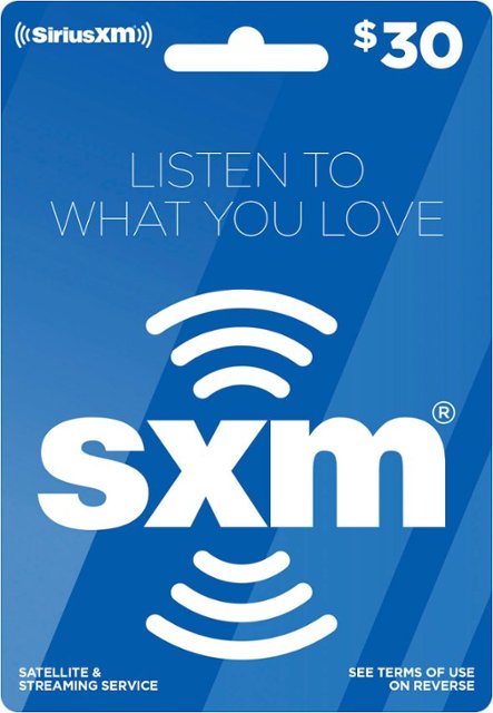 Siriusxm 30 Prepaid Service Card For Sirius And Xm Satellite Radio Multi Front Zoom