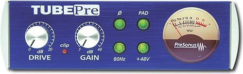 Front Standard. PreSonus - TubePRE Microphone Preamp - Blue/Gray/Black.
