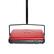 Left. Alpine Industries - Manual Triple Brush Carpet and Floor Sweeper - Red.