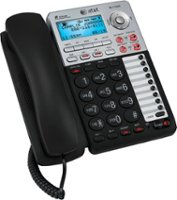 AT&T - ML17939 2-Line Corded Phone with Digital Answering System - Black/Silver - Angle_Zoom