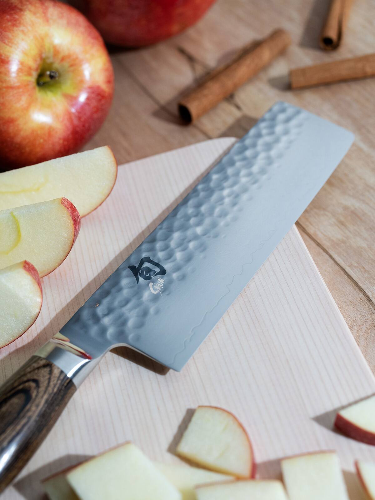 Alt View 5. Shun - Premier Nakiri Vegetable Knife, 5.5 Inch - Brown.