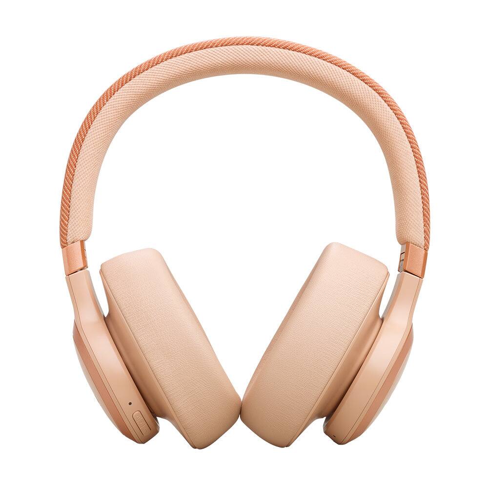 Angle. JBL - Live 770NC Wireless Over-Ear Headphones with True Adaptive Noise Cancelling - 2024 - Sandstone.