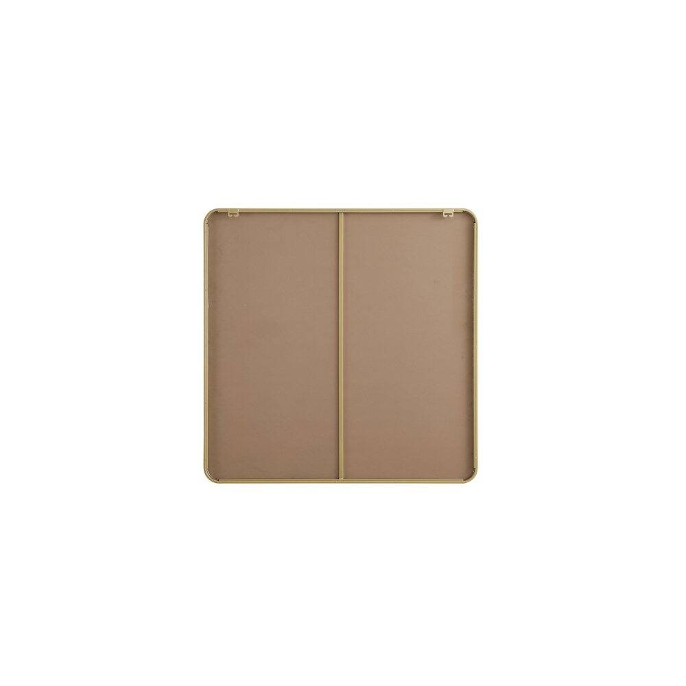 Angle. Elegant Decor - Contour Metal Square Mirror 42x42 in Brass - Brass.