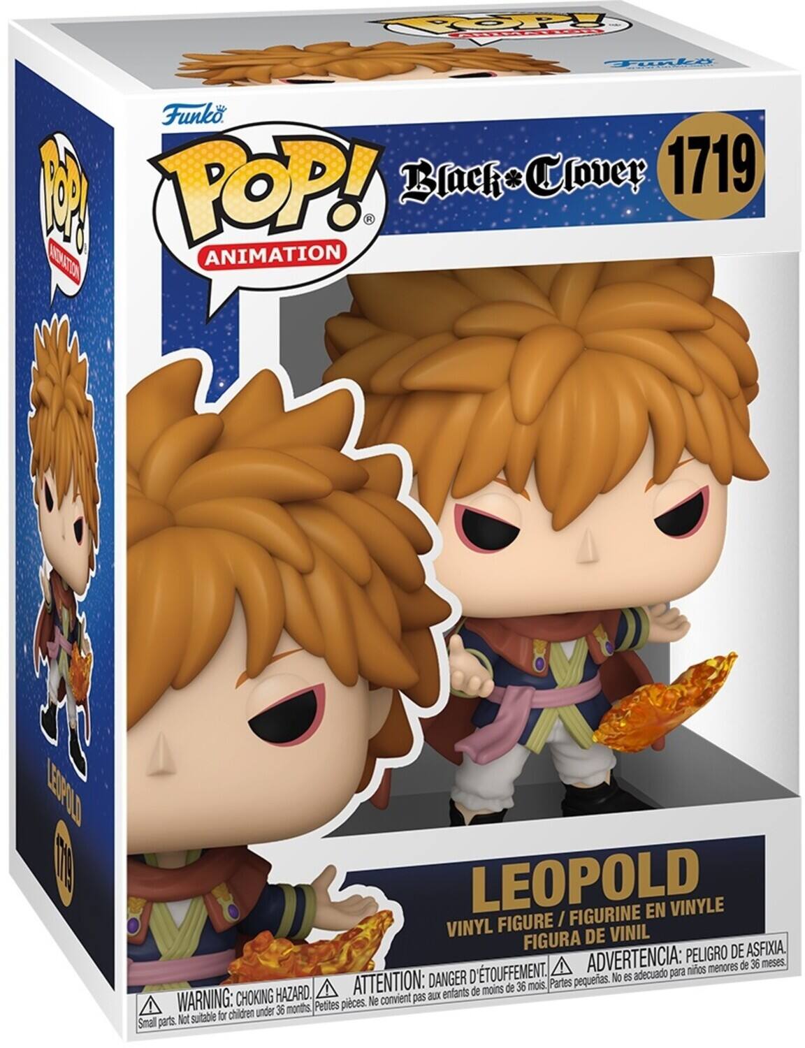 COPy Togke 4 Funko M POP! Black * Clover 1719 R AOMTTION ANIMATION LEEPOLD 0 LEOPOLD EN VINYLE FIGURE / FIGURINE VINYL DE VINIL FIGURA ASFIXIA. ADVERTENCIA: PELIGRO DE menores de 36 meses. D'TOUFFEMENT. adecuado para nios ATTENTION: DANGER D Partes pequeras. No es de moins de 36 mois. WARNING: CHOKING HAZARD. convient pas aux enfants Pettes pieces. Ne children under 36 months Not suitable for Smal parts.