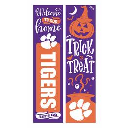Evergreen Enterprises - Clemson Tigers 47" Double Sided Halloween Leaner Fan Sign - Multicolor
