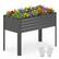 Front. Costway - Costway 1 PCS Galvanized Raised Garden Bed with Legs, Metal Elevated Planter Box for Vegetables - Gray.