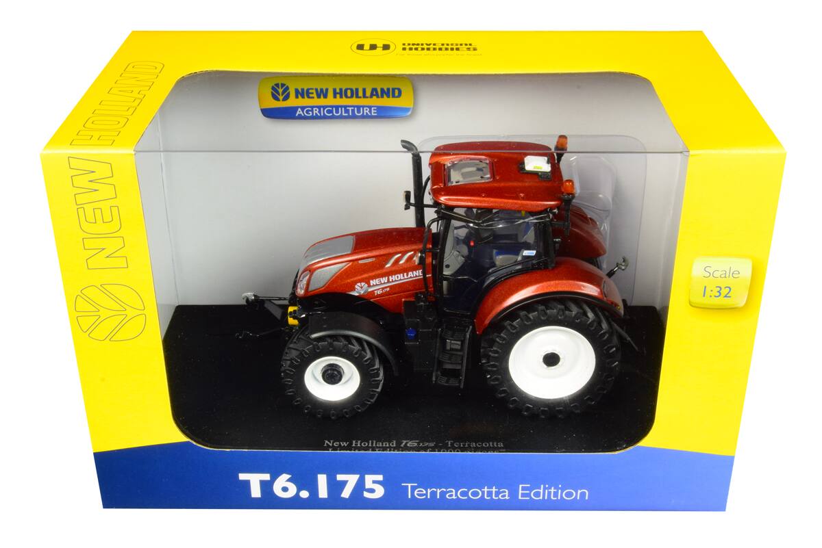 Holland New  
Universal UH HOIIIIIIIIIIII New Holland Agriculture New Holland to Sip  
Scale 1:32  
New Holland T6.175 Terracotta  
T6.175 Terracotta Edition