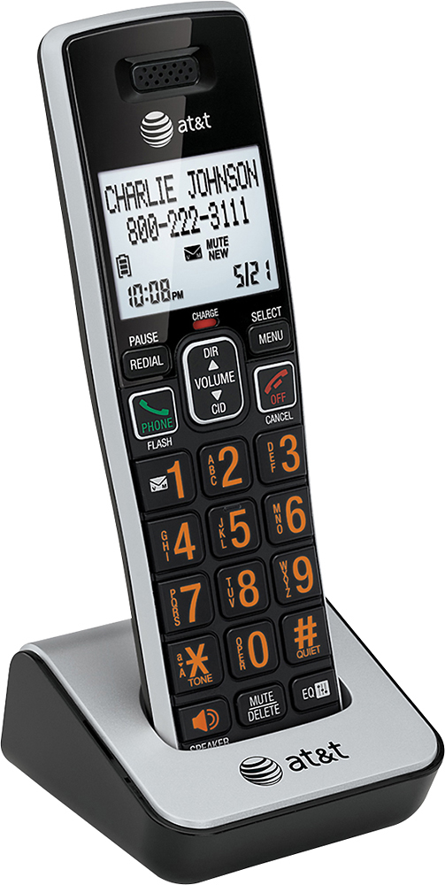Angle View: AT&T - CL80113 DECT 6.0 Cordless Expansion Handset Only - Multi